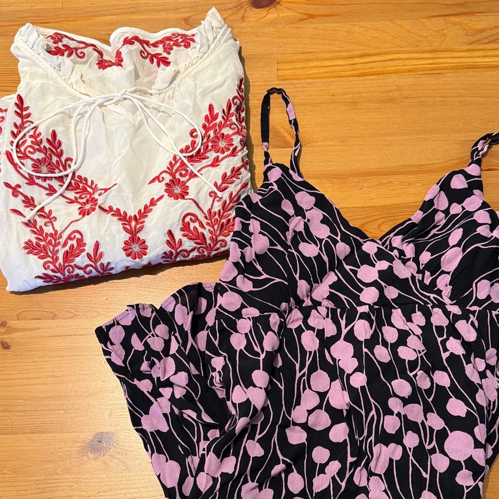 Vintage top and dress bundle